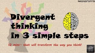 Divergent or lateral thinking in 3 simple steps [upl. by Ramat6]