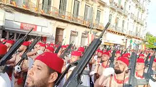 Desfile militar de las fuerzas armadas en Melilla 2022 Regulares [upl. by Noyart312]