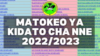 MATOKEO YA KIDATO CHA NNE 2022 NECTA RESULTS FORM FOUR 202223 [upl. by Arielle103]