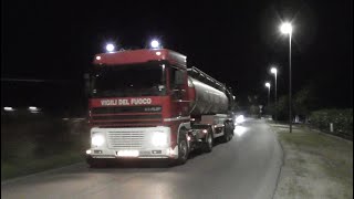 DAF XF95 Kilolitrica Vigili del Fuoco di Ancona in Emergenza  Italian Fire Brigade in Emergency [upl. by Corvin]