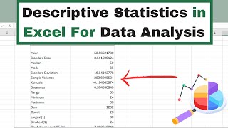 Data Analytics Descriptive Statistics in Excel Using the Data Analysis ToolPak [upl. by Conn]