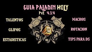 Guía Paladín Holy PvE 434  WARSAGES [upl. by Mayram]