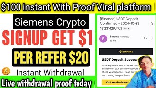 100 Per Account Crypto loot  Siemens Crypto Trading Strategy platform Part2  Asad Akash [upl. by Neila525]