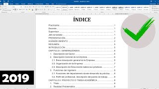 INDICE automático para Tesis Tesina Monografías en Word [upl. by Triplett]