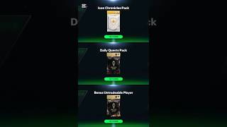 3xIcon chroniclesDaily Quest Bonus untradable Balon dor Packs eafc25 fcmobile [upl. by Oralia]