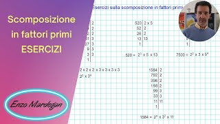 Scomposizione in fattori primi  ESERCIZI [upl. by Sadonia]