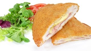 Pechugas de Pollo Rellenas de jamón y queso  Cordon Bleu  Milanesas [upl. by Cutlor115]