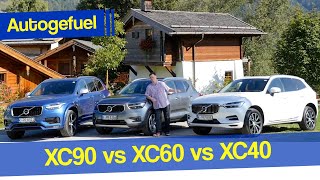 Volvo XC90 vs XC60 vs XC40 comparison REVIEW  Autogefuel [upl. by Downs345]