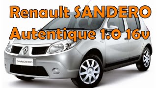 Caçador de Carros Renault Sandero Authentique 10 16v 2010 EM DETALHES [upl. by Odraode859]