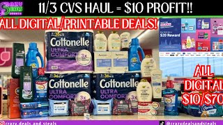 🎉113 CVS HAUL  10 PROFIT🎉ALL DIGITAL DEALS  1070 amp Visa Card Deals CVS DOGITAL COUPONING [upl. by Presber]