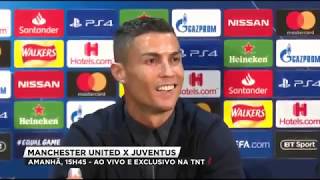 Coletiva de CRISTIANO RONALDO pela JUVENTUS 22102018 [upl. by Meehahs896]