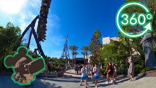 360º View Velocicoaster Entrance Plaza Area at Island of Adventure [upl. by Raveaux]