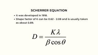 XRD Powder Diffraction Scherrer Equation [upl. by Eciralc530]