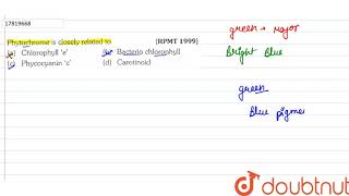 Phytochrome is closely related to [upl. by Ioved]