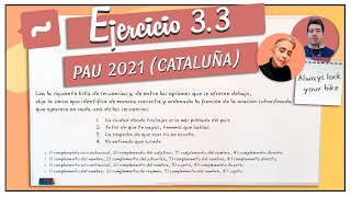 Ejercicio 33  PAU 2021Cataluña Lengua Castellana y Literatura 👉 NGLE  GTG [upl. by Baptista261]