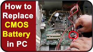 How to Replace CMOS Battery in a Desktop Computers Motherboard  How to Change CMOS Battery [upl. by Yenohtna416]