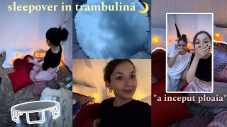 SLEEPOVER în trambulină a început ploaia curățăm trambulina și o transformăm 🌙 [upl. by Derag584]