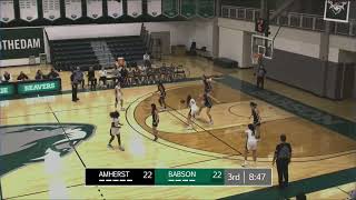 Womens Basketball Amherst at Babson Highlights 12522 [upl. by Sanbo589]