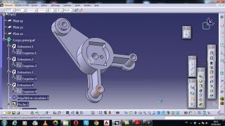 Catia v5  dessin dun Support de capteur  drawing a suport of sensor [upl. by Dauf969]