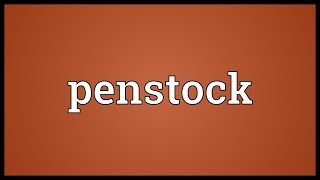 Penstock Meaning [upl. by Eenttirb]