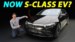 Finally the electric SClass Mercedes EQS facelift now with ⭐️ [upl. by Tnayrb]