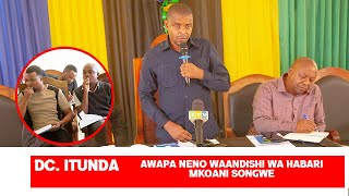 DCITUNDA AWAPA NENO WAANDISHI WA HABARI MKOANI SONGWE [upl. by Yeruoc]