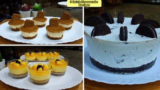 3 Ingredients Cheesecake Recipes  No Bake Cheesecake Recipes [upl. by Yromas]