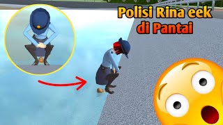 POLISI RINA KEBELET EEK DI PANTAI  SAKURA School Simulator [upl. by Dazhehs]