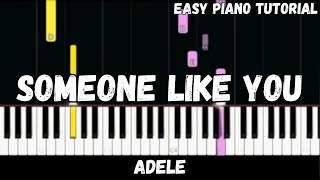 Someone Like You  Adele Easy Piano Tutorial [upl. by Emiline]