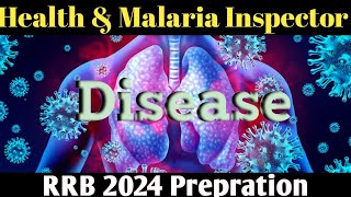 Disease RRB Health Sanitary Inspector Vacancy 2024 Preparation  Malaria Inspector Inidan Railway [upl. by Asseralc]