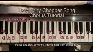 Tony Tony Chopper Song Piano Tutorial [upl. by Warfourd181]