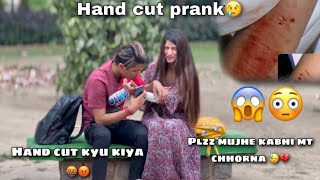 Hand cut prank on boyfriend🥺😭prank gone wrong 😭prank on boyfriend prank gone wrong 🥺 [upl. by Naval875]