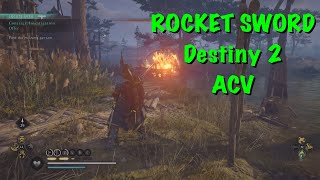 GJALLARHORN Destiny 2 ROCKET SWORD DEMO IN Assassins Creed Valhalla [upl. by Eikcid157]