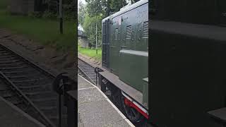 KWVR Diesel Train at Haworth Station 4k [upl. by Aileno]