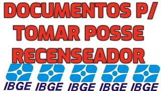 IBGE 2022DOCUMENTOS necessários p ASSUMIR A VAGA já deixa separado aí [upl. by Kirre882]