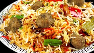 वेज बिरयानी बनाने का ये तरीका देख के कहेंगे की पहले क्यों नहीं पता था  Soya Veg Biryani Hyderabadi [upl. by Eimmit821]