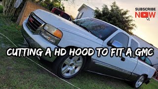 How to cut a HD hood to fit a Gmc HDHOOD HDFRONTEND HDGMC [upl. by Elvis]