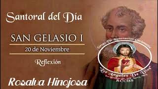 El Santoral del Dia “ San Gelasio I Papa” 20 de Noviembre [upl. by Annaesor]