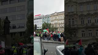 Demonstrace Praha Václavské náměstí 1510 2023 pro Palestinu [upl. by Gabriellia]