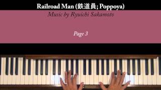 Ryuichi Sakamoto Railroad Man é‰„é“å“¡ Piano Tutorial SLOW [upl. by Eyaf]