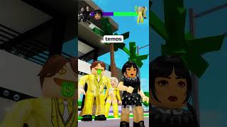 FAMÍLIA ADDAMS VS FAMÍLIA RICA NO ROBLOX shorts [upl. by Trauts]