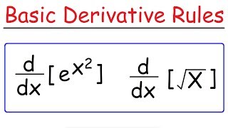 Basic Differentiation Rules For Derivatives [upl. by Gile]