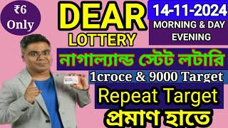 14112024 morning 6pm 8pm repeat target number NagalandLottery Sambad LiveLottery Target Number [upl. by Elbert]