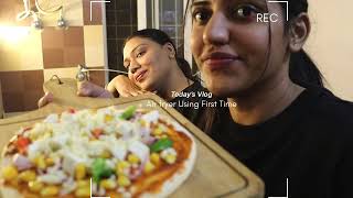 Making Pizza 🍕 in AIR FRYER Went WRONG🥵 Vlog  RIM PAMA [upl. by Roselba]