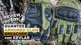 Airsoft review en 1 minuto Guantes Armored Claw modelo breacher de kevlar  airsoftBB [upl. by Annaitsirhc545]