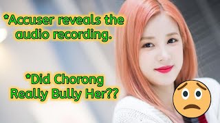 Accuser reveals the audio recording of apink chorong apologizing to the accuser [upl. by Adalie]