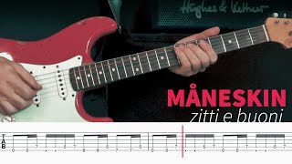 MÅNESKIN  Zitti E Buoni  guitar and bass tabs [upl. by Fritzie]