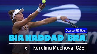 BIA HADDAD x Karolina Muchová  Quartas US Open 2024  Live comentários [upl. by Upshaw]