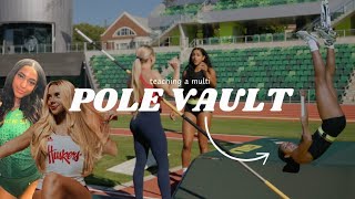 Heptathlete trying the pole vault🫢 [upl. by Analeh199]