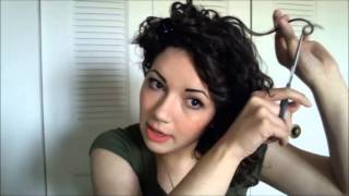 Cutting Curly Hair  How to give yourself a Devatype cut [upl. by Macilroy]